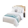 DecorLovee Summer Beach Bed Runners for Queen Size Bed, Ocean