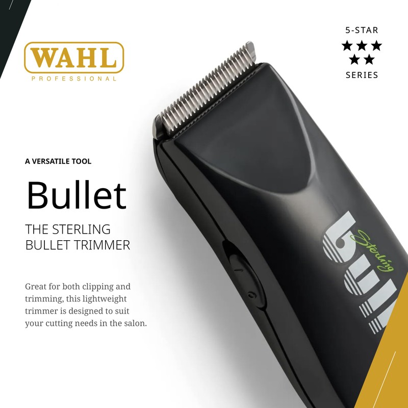 Wahl Professional Sterling Corded Bullet Trimmer Versatile Lightweight Hair Grooming