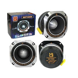 Mr. Dj USA HDT1000S 4-Inch 500W Titanium Bullet High Compression Tweeter (Chrome)