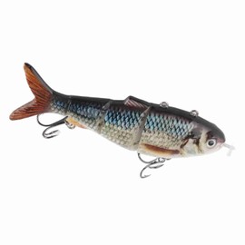 MEKOTRIN Recharged Robot Lure, Multiple Multiple-electrofish-lure with Green LED Light, for Day and Night, Swims Autonomous, 5 Parts Connected