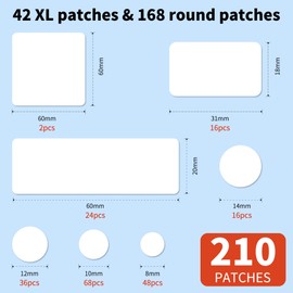 Daolyo Large Pimple Patches for Face, 7 Sizes 210 Counts XL Acne Patches, Big Hydrocolloid Bandages for Body, Chin, Forehead, Chest, Back Zit Breakouts (Strip, Square, Round)