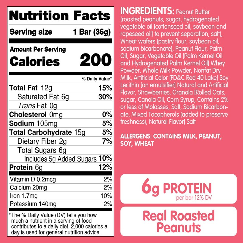 SKIPPY P.B. & Jelly Wafer Bars, Strawberry Jelly Flavor, Real