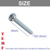 TERF® M3 X 16mm Pozi Pan Machine Screws M3 (3mm)