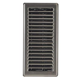 Hartford Ventilation Floor Register 4” x 12” - Contemporary Steel Vent Cover for Home - Heavy Duty Modern Metal Design with Scratch Resistant Finish - Smooth Glide Damper (1, Brushed Nickel)