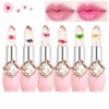 Btspring Clear Flower Jelly Lipstick, 6 Packs Nutritious Moisturizer Lip
