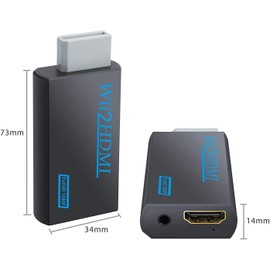 Wii to HDMI Adapter Converter, Wii to HDMI Adapter Converter, Convert Wii to 1080p with HDMI Connection, Output 3.5mm Audio (WIIHDMI Body-Black)