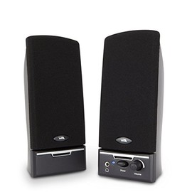 Cyber Acoustics 2.0 Amplified Speaker System Delivering Quality Audio (CA-2014WB), black