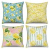 ASDCXZ Cushion Cover 40x40 cm 4pcs Set, Summer Fruit Yellow