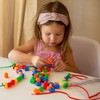 Lacing Beads for Toddlers (60 Stringing Beads,4 Strings) -Educational Montessori