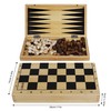 TOWO Wooden 3-in-1 Chess Board, Chess Game, Lady Game, Backgammon