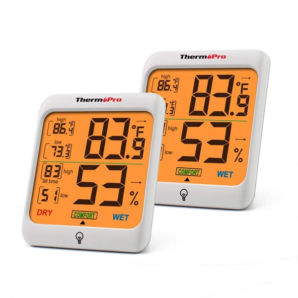 ThermoPro TP53 2 Pieces Hygrometer Humidity Gauge Indicator Digital Indoor