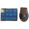 John West Billiard Chalk Holder Brown + 12 Pieces Chalk