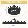 sourcing map 12 Pcs Paper Crowns Black Foil Birthday Crowns