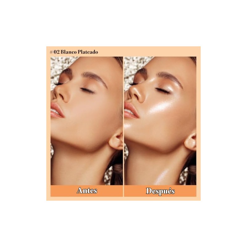 UCANBE Iluminador corporal hidratante con brillo, gotas luminizadoras para el