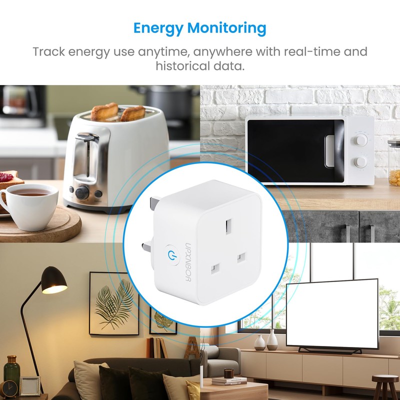 UPXNBOR WiFi Smart Plug 1 Pack, Alexa & Google Assistant