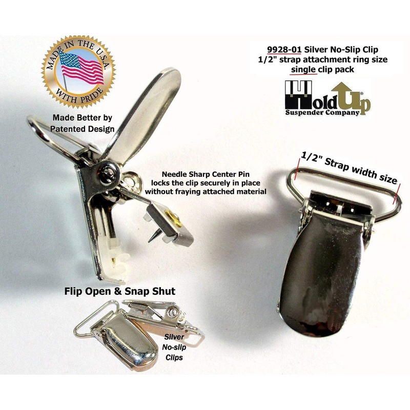 Holdup Silver - Abrazaderas patentadas de repuesto antideslizantes, plateado, 1