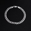 Treasure Bay Mens Solid 925 Sterling Silver Chain Bracelet -