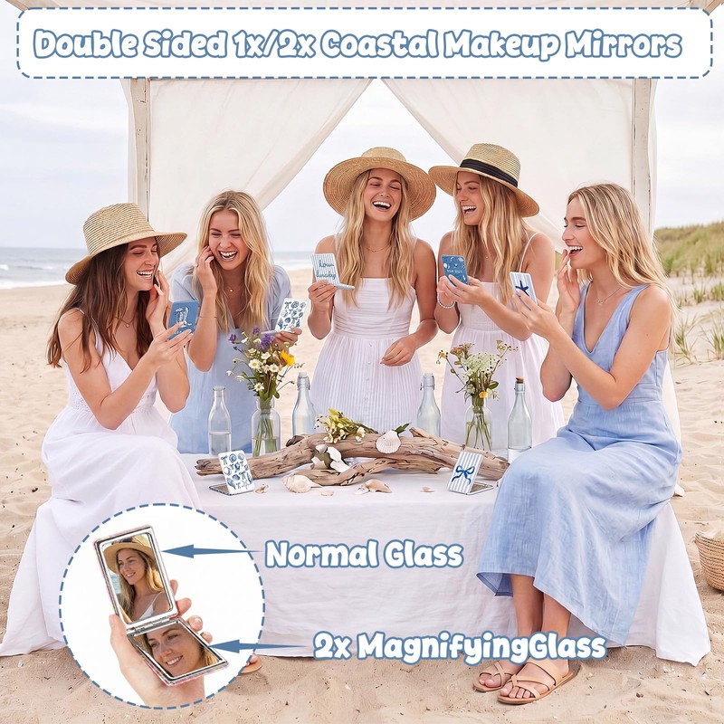 10 Pack Seashell Compact Mirror Bulk Last Toast on The