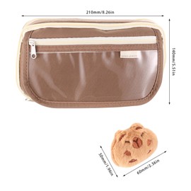 SUUEIOKL Pencil Case Girls Boys Pencil Case 9 Compartments Pencil Case with Large Capacity Pencil Case Pens Teenager Boys Children Multifunctional Pencil Case for Office School Students, coffee,