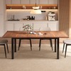 Einhomn Extendable Dining Table for 4-6, 63" Modern Kitchen Table,