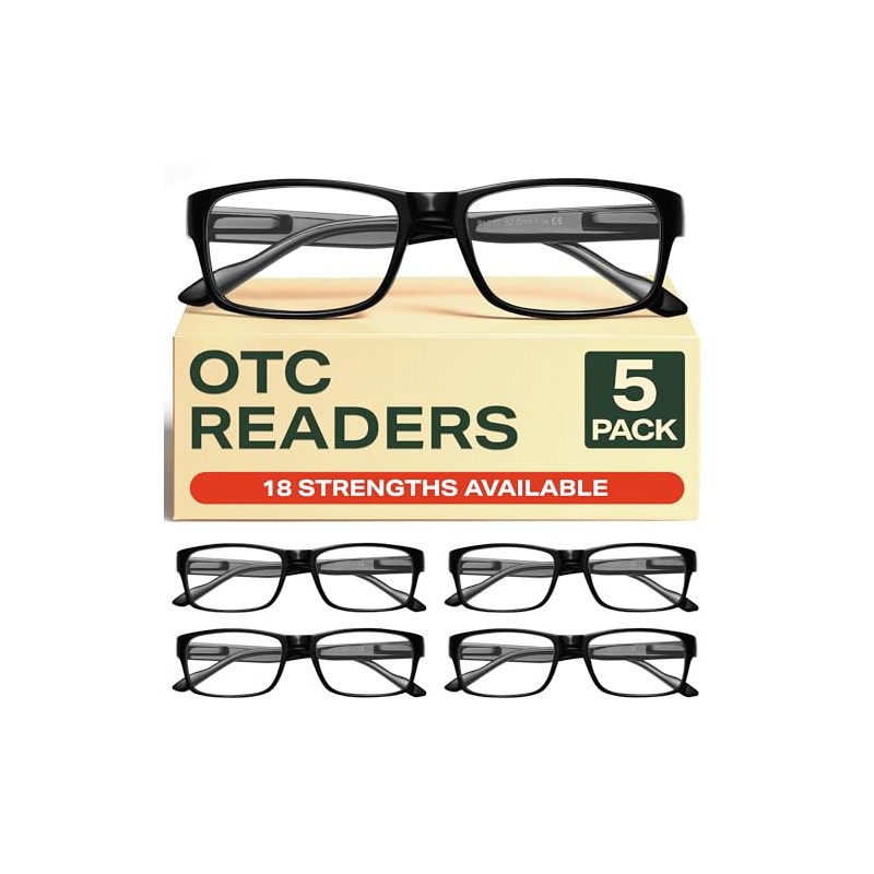 Gaoye 1.5 Blue Light Blocking Reading Glasses - 5 Pack