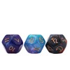 DollaTek 2 Sets 6pcs Multicolor 12 Sided Resin Dice Astrology