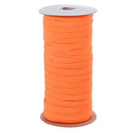 PATIKIL Elastic Bands 6mm x 45 Meters, Polyester Flat Elastic Cord Stretch Strap for Sewing Crafting DIY, Fluorescent Orange