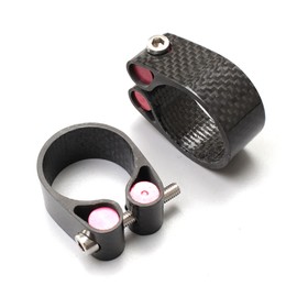 Bicycle Seatpost Clamp Firm Locking Carbon Fiber Bicycle Seatpost Tube Clip for Mountain Bike Accessory 30.8 Matte