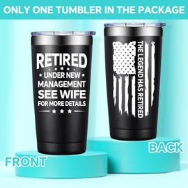 Retirement Gifts for Men 2026 - The Legend Has Retired Tumbler 20oz - Best Retired Gifts for Men, Husband, Dad, Coworker, Boss - Funny Retirement Tumbler for Him