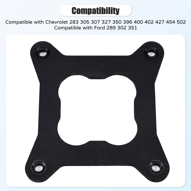 Atesilor 9265 Square Bore Carburetor Heat Insulator Gasket Spacer with