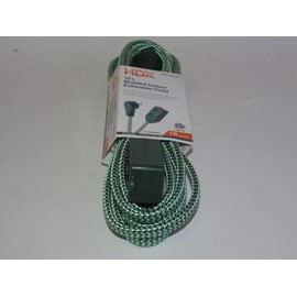 HDX 10 FEET BRAIDED INDOOR EXTENSION CORD 16 GAGE 3 OUTLETS