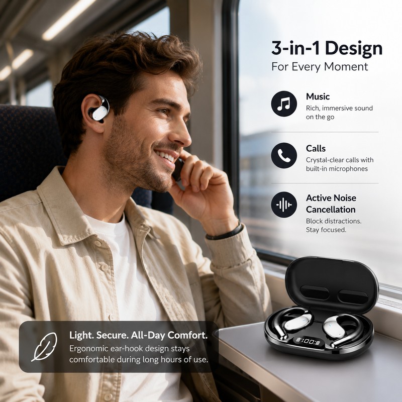 AI Translator Earbuds for Travel & Conversation – 144-Language Real-Time