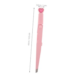 Baluue Three-in-one Eyebrow Clip Shape Trimming Trimmer Eyelash Dark Lashes Eyebrows Black Facial Tools Grooming Portable Woman Slant Ladies Women Shaping Stainless Steel Pink