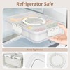 Snackle Box Container,Divided Serving Tray with Lid and Handle,7 Portable