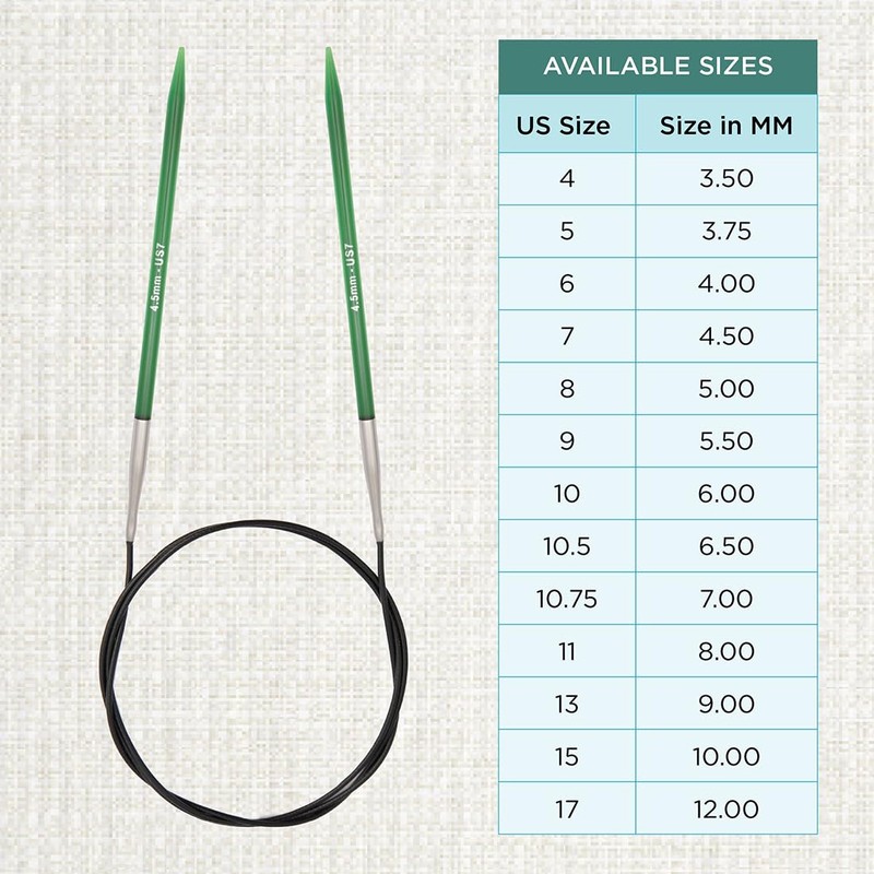 KNITPRO 60 cm x 4,50mm fissati Ferri circolari per Maglieria