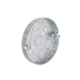 Hubbell-Raco 8293 1/2-Inch Deep, 1/2-Inch Bottom Knockouts 4-Inch Round Ceiling Pan Gray