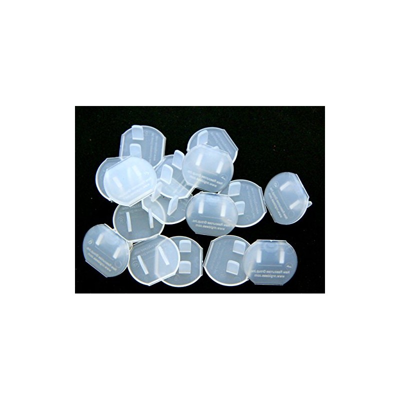 Clear Safety Caps 100 Jumbo Pack for Electrical Outlets and