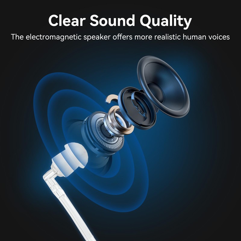 Retevis Walkie-Talkie Earpiece with Mic 2 Pin,Volume Adjustment,Durable,for Retevis RT22