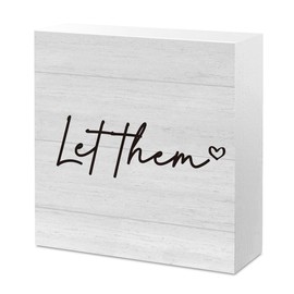 Funny Office Desk Decor Inspirational Work Mental Health Gifts for Women Men Coworkers Boss Friends Employee Appreciation Gift Let Them Sign Desk Accessories 5x5 Inch