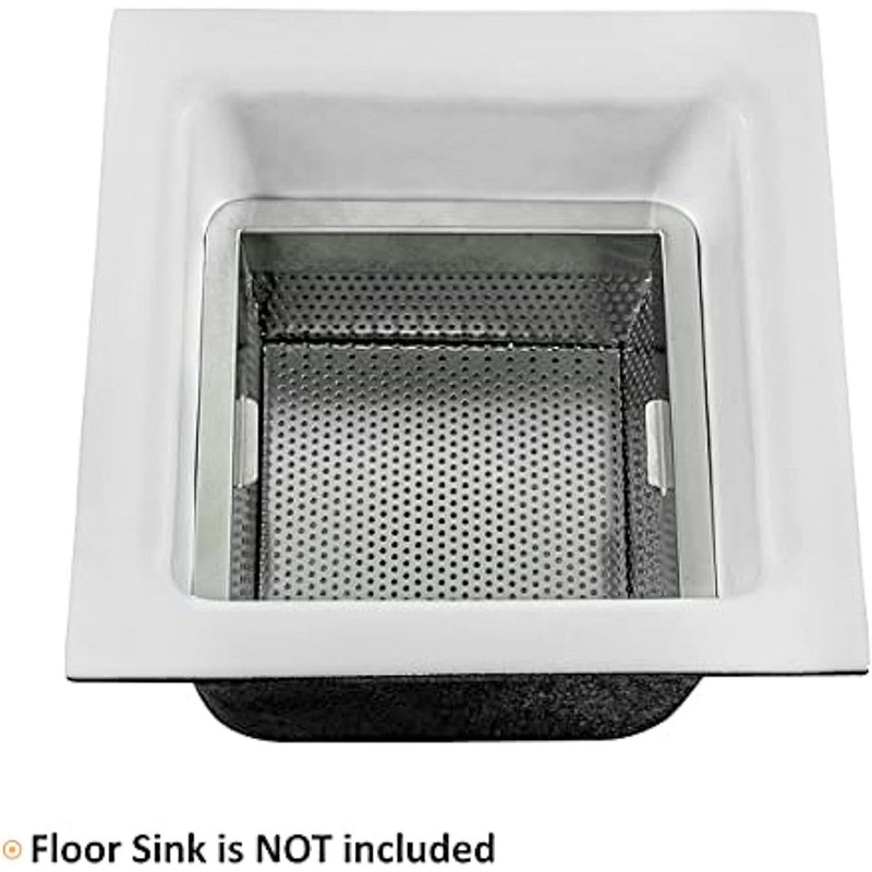 TrueCraftware- 8-1/2" x 8-1/2" x 3” Stainless Steel Floor Sink