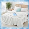 Twin Size Seersucker Cooling Comforter - Lightweight Q-Max 0.45 Summer