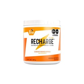 Be Better RECHARGE PLUS, Electrolitos Con 25g De Carbohidratos y 50mg Cafena En Polvo 20 Porciones, Sabor Mandarina, 560 g                            