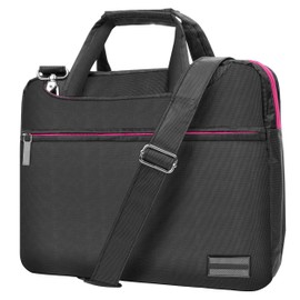 Slim Light 13inch Professional Briefcase Bag Crossbody Shoulder Case with Front Pocket, Hideaway Handle, Spacious Compartment