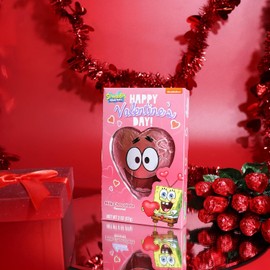 Sweetzo Spongebob Squarepants Valentine's Milk Chocolate Flavored Heart, Patrick Star Themed Candy, Gifts for Teens - 2 Ounces (Pack of 2)