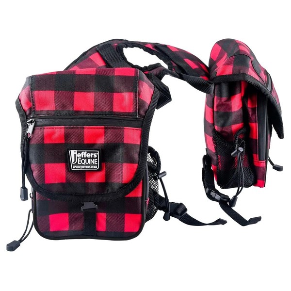 Jeffers Expression Horn Bag for Horses, Buffalo Check – Water