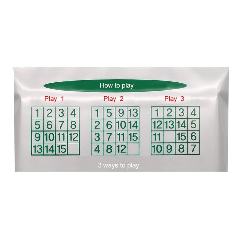 ナンバー スライド パズル 頭の体操 IQゲーム - 1パック (15 数字 1ピース)