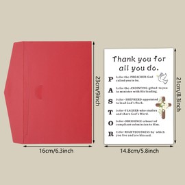 Thank You Cards for Pastor Appreciation - Bulk Thanksgiving Cards for Women & Men - Priest, Minister, Church - Pastor Birthday & Anniversary Appreciation Gift