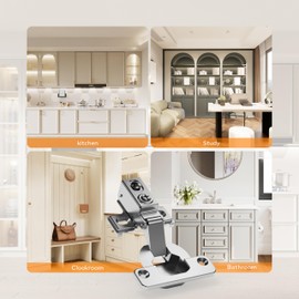 OWODI 20 Pack Soft Close Cabinet Hinges 40mm Cup 1-1/4 inch Overlay Kitchen Cabinet Hinges 95 Degree 3-Way Adjustment Self Closing Cabinets Door Hinge Concealed for Face Frame Cabinets with Screws