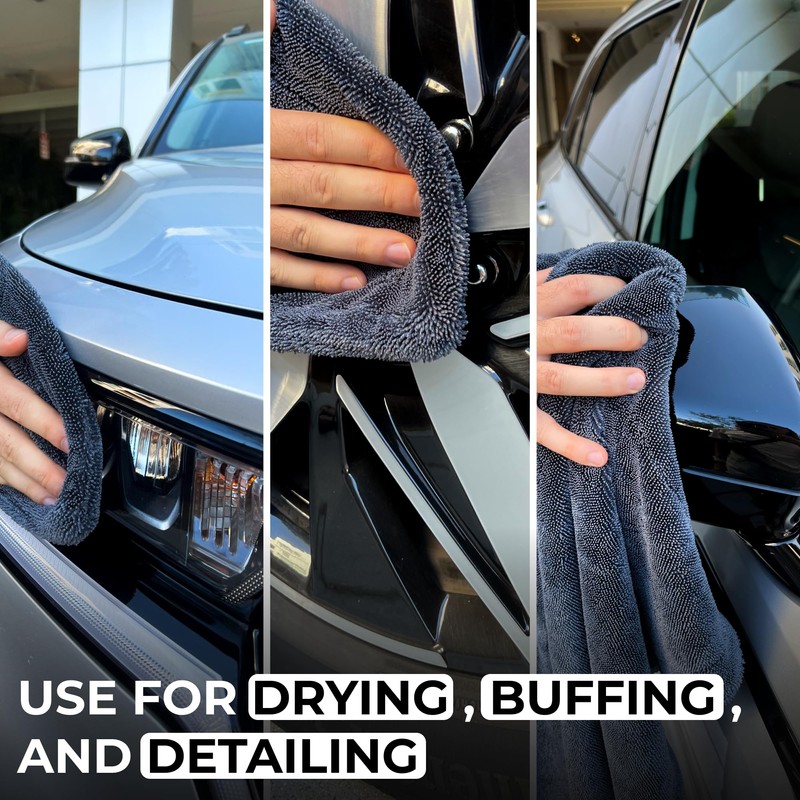 WEST BROS Microfiber Car Drying Towel 1300 GSM Double Twisted