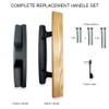 ALLYWASAI Patio Sliding Door Handle Set, Perfect Replacement Mortise Style